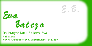 eva balczo business card