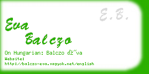 eva balczo business card